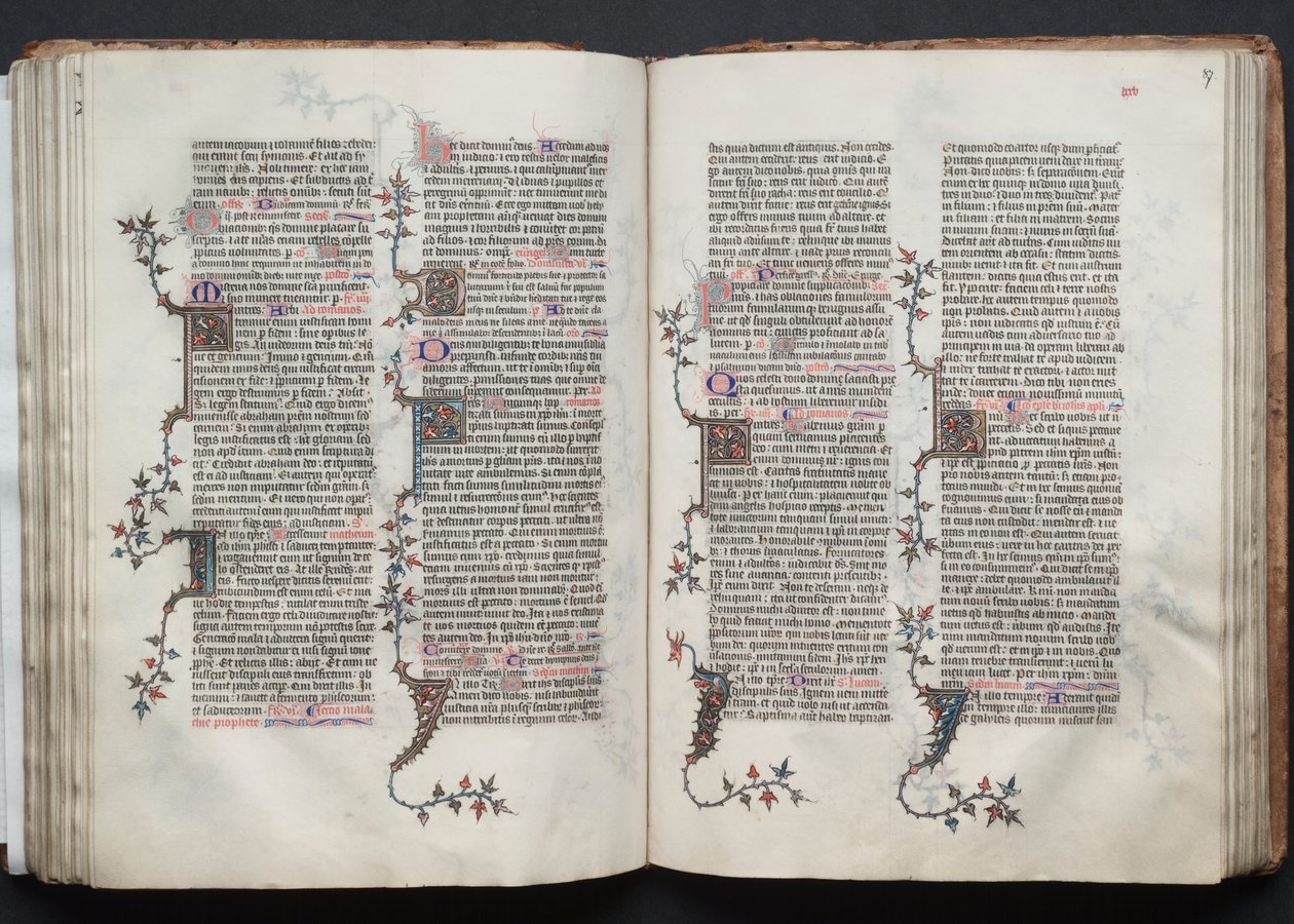 El misal de Gotha: Fol. 86v, Texto, c. 1375 de Master of the Boqueteaux
