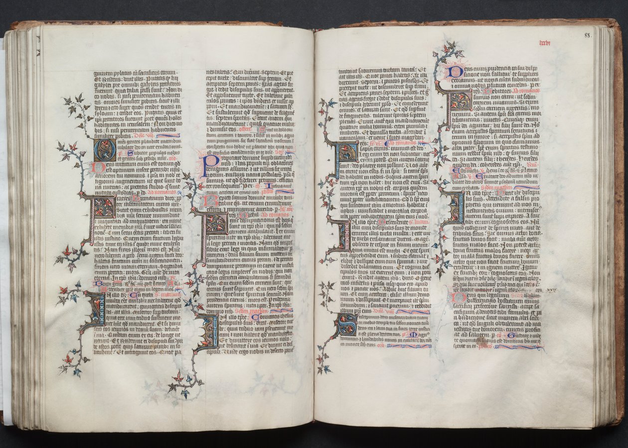 El Misal de Gotha: Fol. 88r, Texto, c. 1375 de Master of the Boqueteaux