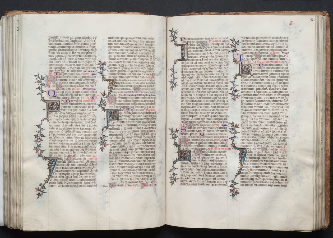 El Misal de Gotha: Fol. 92v, Texto, c. 1375 de Master of the Boqueteaux