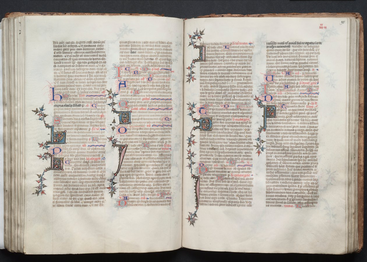 El Misal de Gotha: Fol. 95r, Texto, c. 1375 de Master of the Boqueteaux