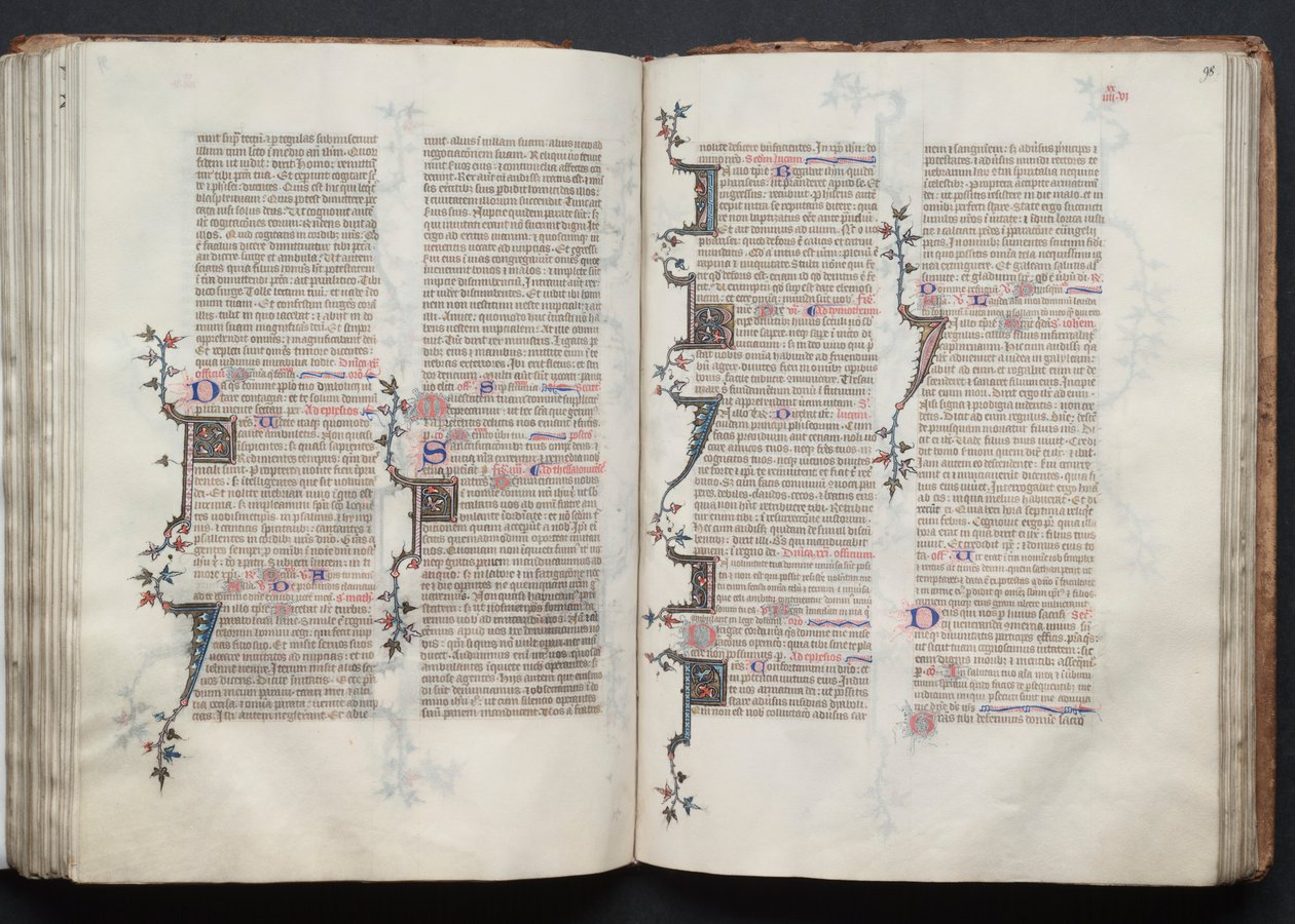 El Misal de Gotha: Fol. 98r, Texto, c. 1375 de Master of the Boqueteaux