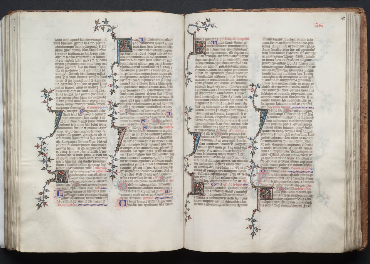 El Misal de Gotha: Fol. 99v, Texto, c. 1375 de Master of the Boqueteaux