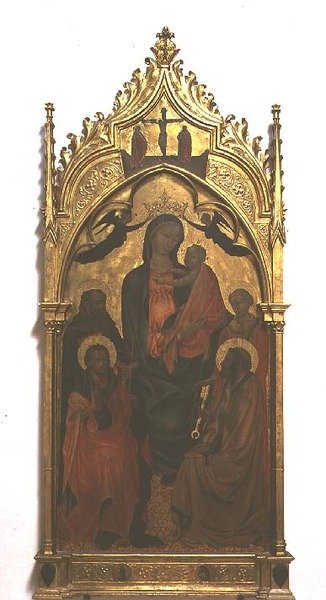 Madonna y Niño con Santos de Master of the Borgo alla Collina