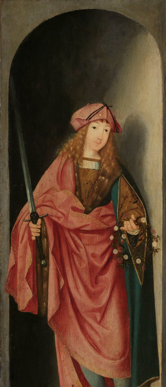 San Valeriano, ala izquierda de un tríptico de Master of the Brunswick Diptych (attributed to)