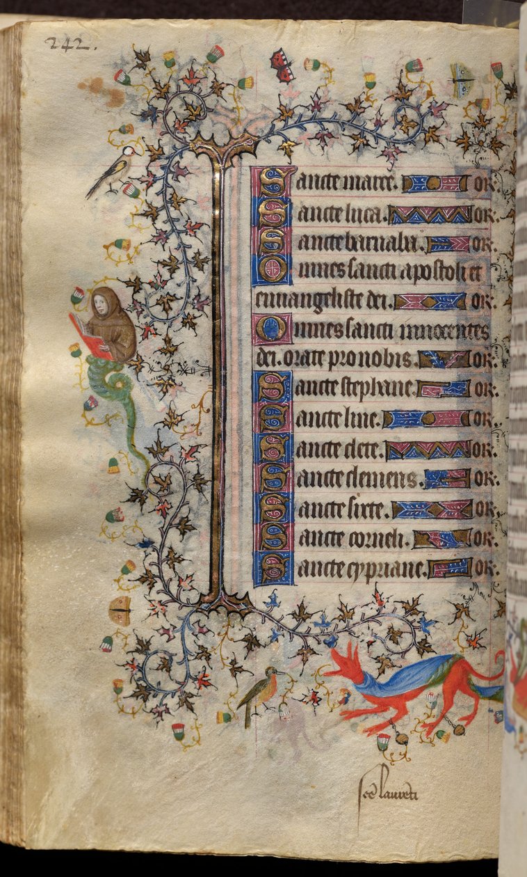 Horas de Carlos el Noble, rey de Navarra (1361-1425): fol. 121v, Texto de Master of the Brussels Initials and Associates