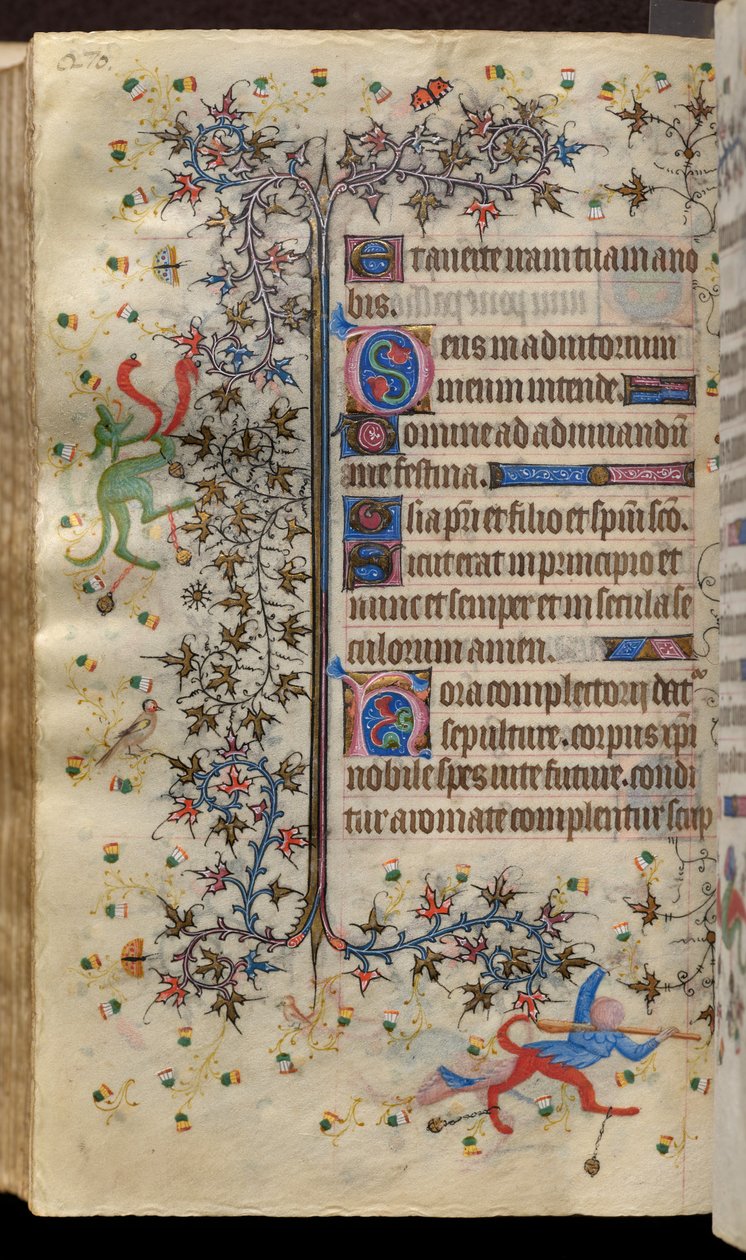 Horas de Carlos el Noble, rey de Navarra (1361-1425): fol. 135v, Texto de Master of the Brussels Initials and Associates