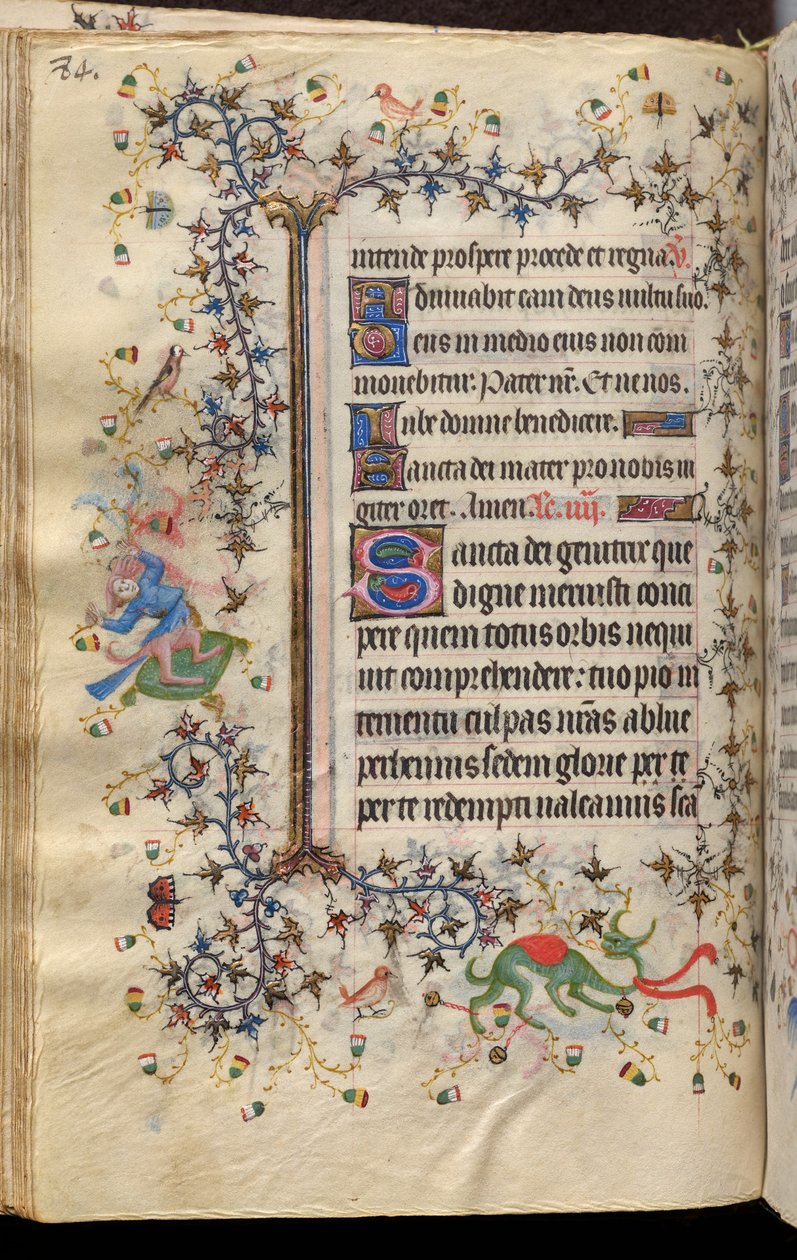 Horas de Carlos el Noble, rey de Navarra (1361-1425): fol. 42v, Texto de Master of the Brussels Initials and Associates