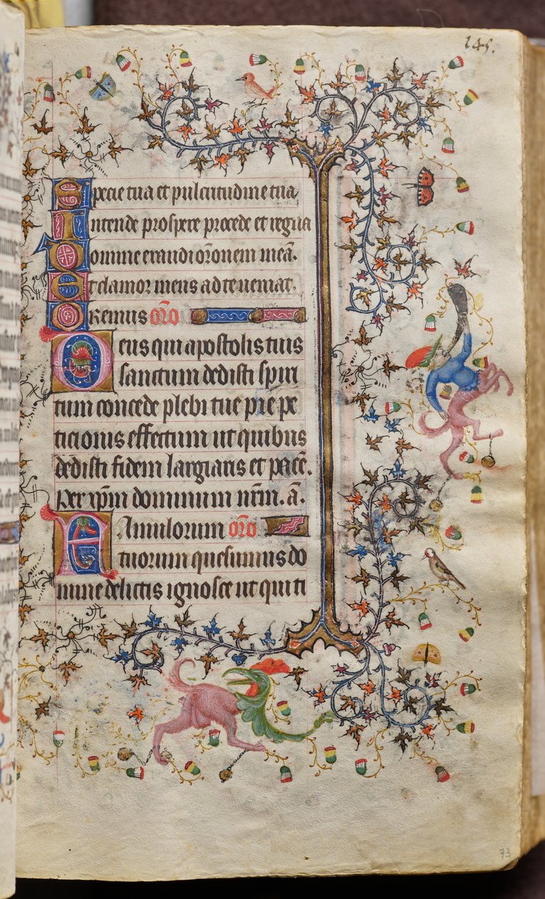 Horas de Carlos el Noble, rey de Navarra (1361-1425): fol. 73r, Texto de Master of the Brussels Initials and Associates
