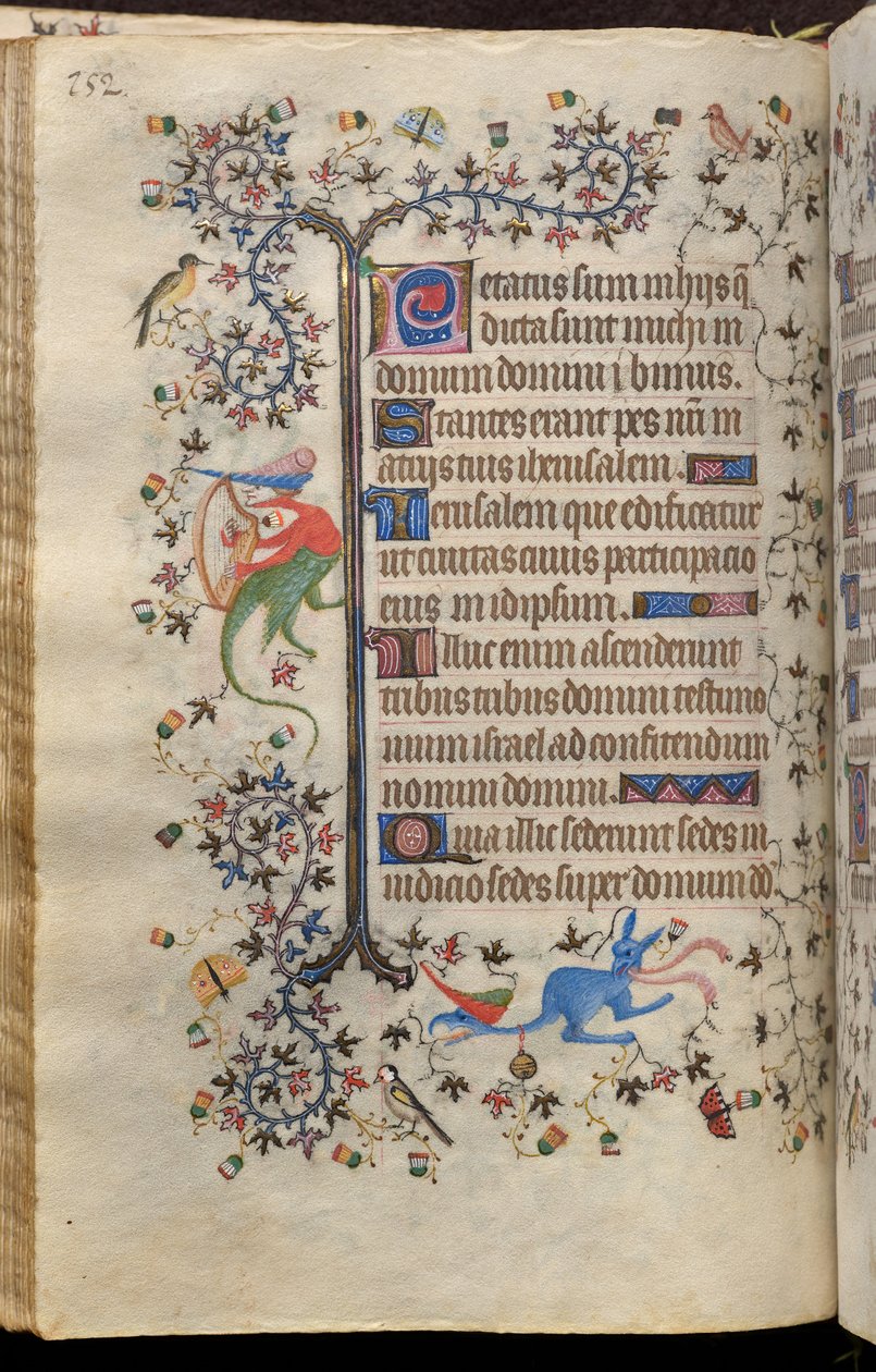 Horas de Carlos el Noble, rey de Navarra (1361-1425): fol. 76v, Texto de Master of the Brussels Initials and Associates