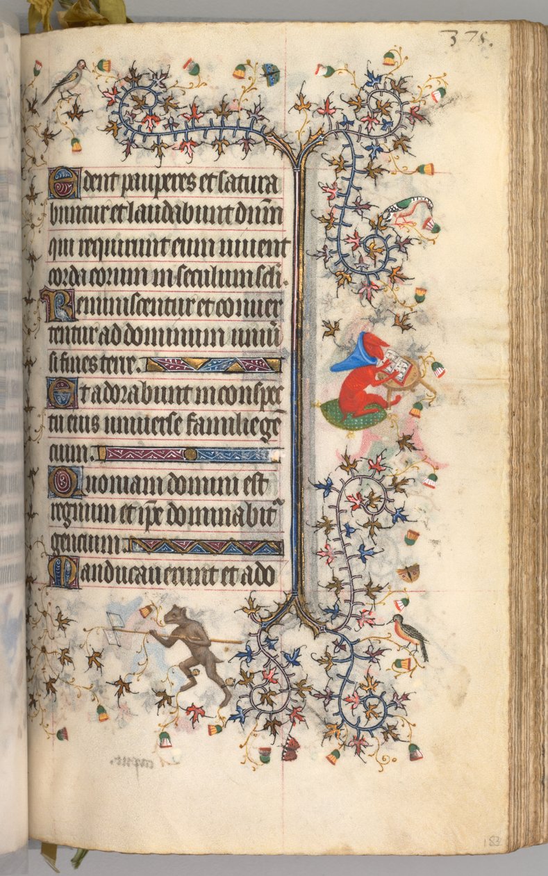 Horas de Carlos el Noble, Rey de Navarra 1361-1425: fol. 183r, Texto, c. 1405 de Master of the Brussels Initials and Associates