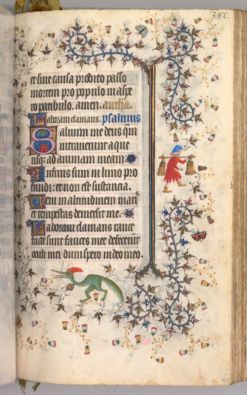 Horas de Carlos el Noble, Rey de Navarra: fol. 186r, Texto de Master of the Brussels Initials and Associates