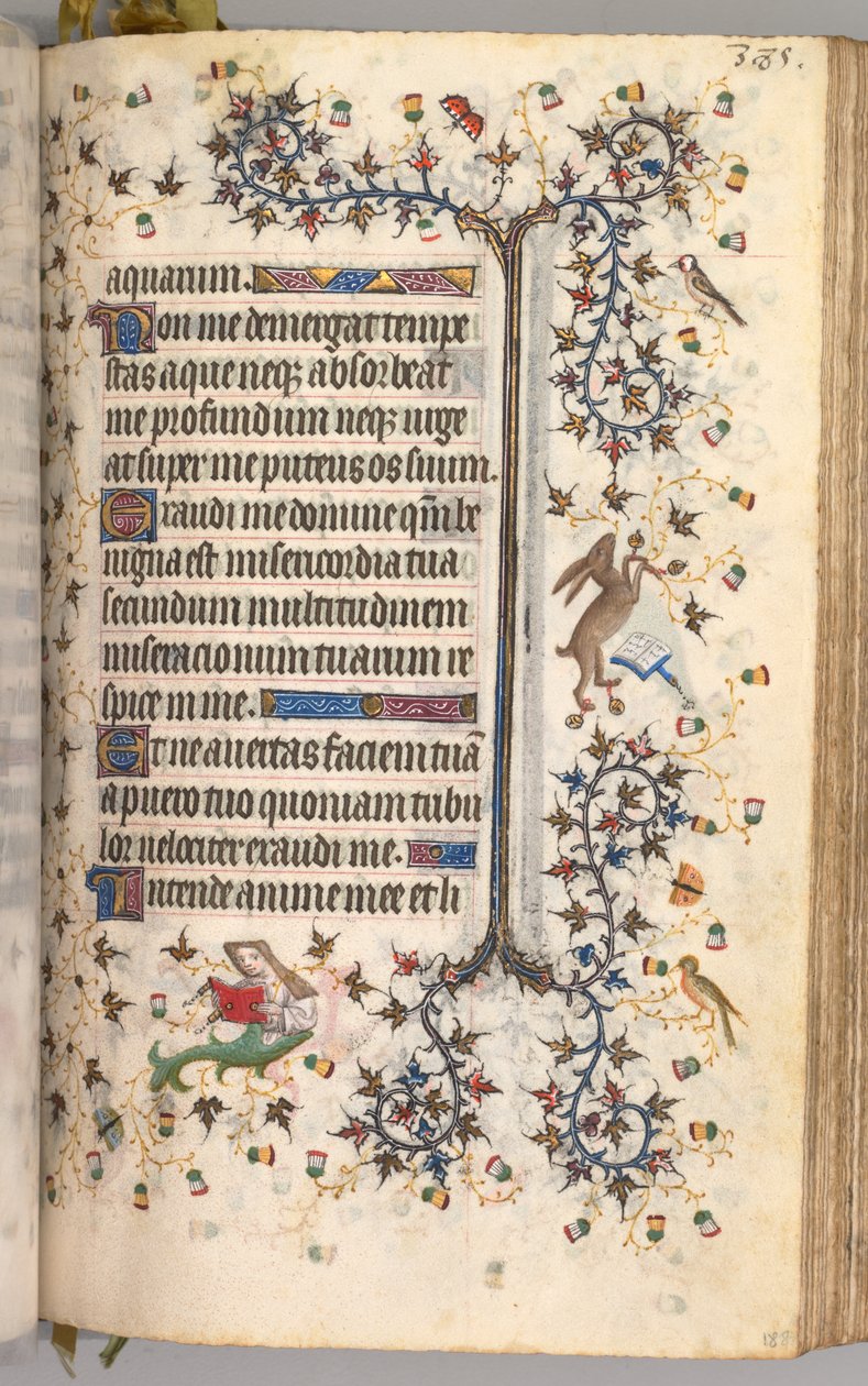 Horas de Carlos el Noble, Rey de Navarra 1361-1425: fol. 188r, Texto, c. 1405 de Master of the Brussels Initials and Associates