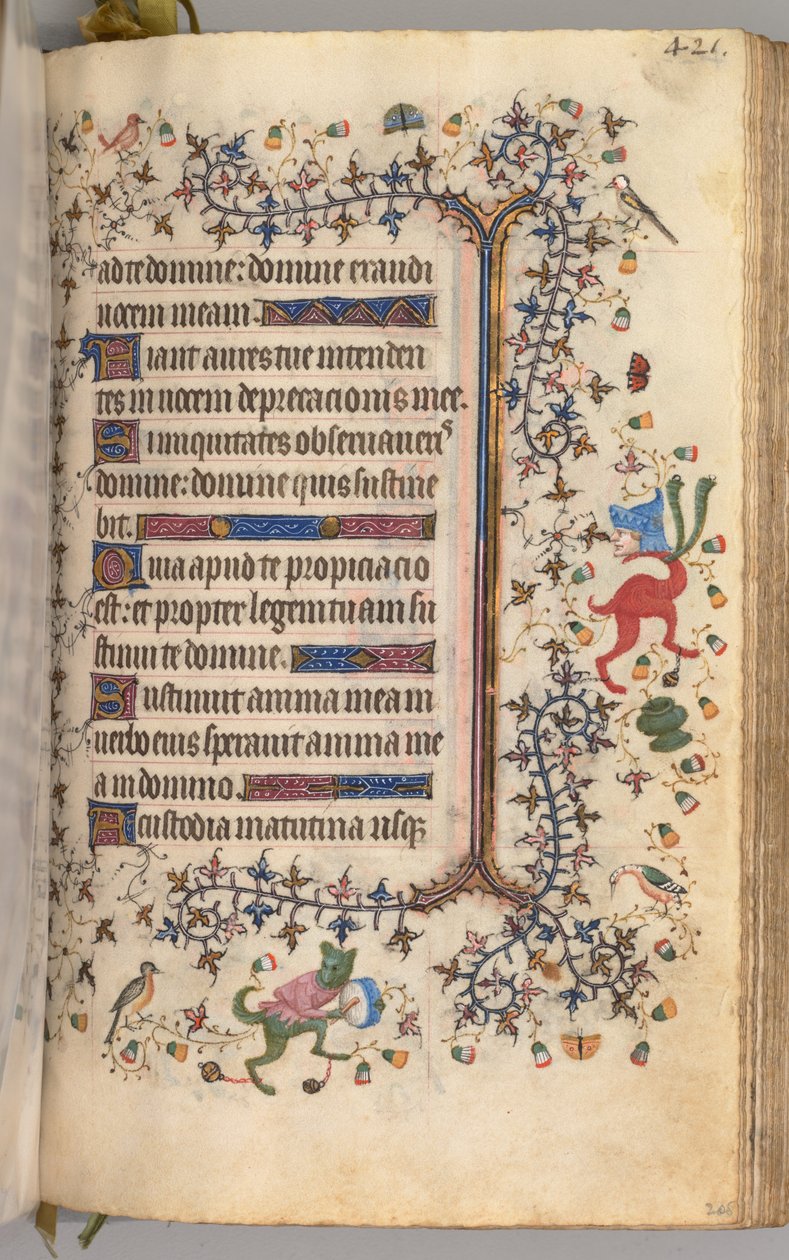 Horas de Carlos el Noble, Rey de Navarra 1361-1425: fol. 205r, Texto, c. 1405 de Master of the Brussels Initials and Associates