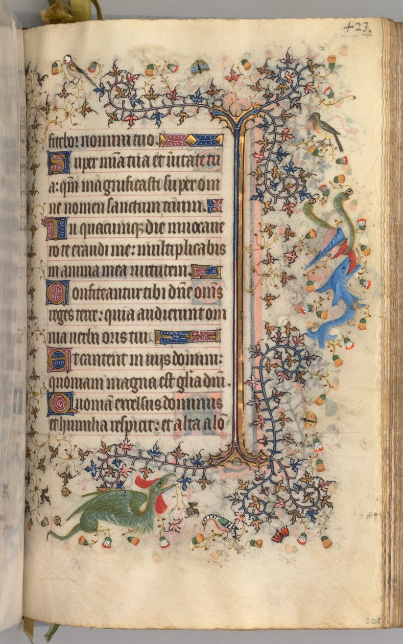 Horas de Carlos el Noble, Rey de Navarra 1361-1425: fol. 206r, Texto, c. 1405 de Master of the Brussels Initials and Associates
