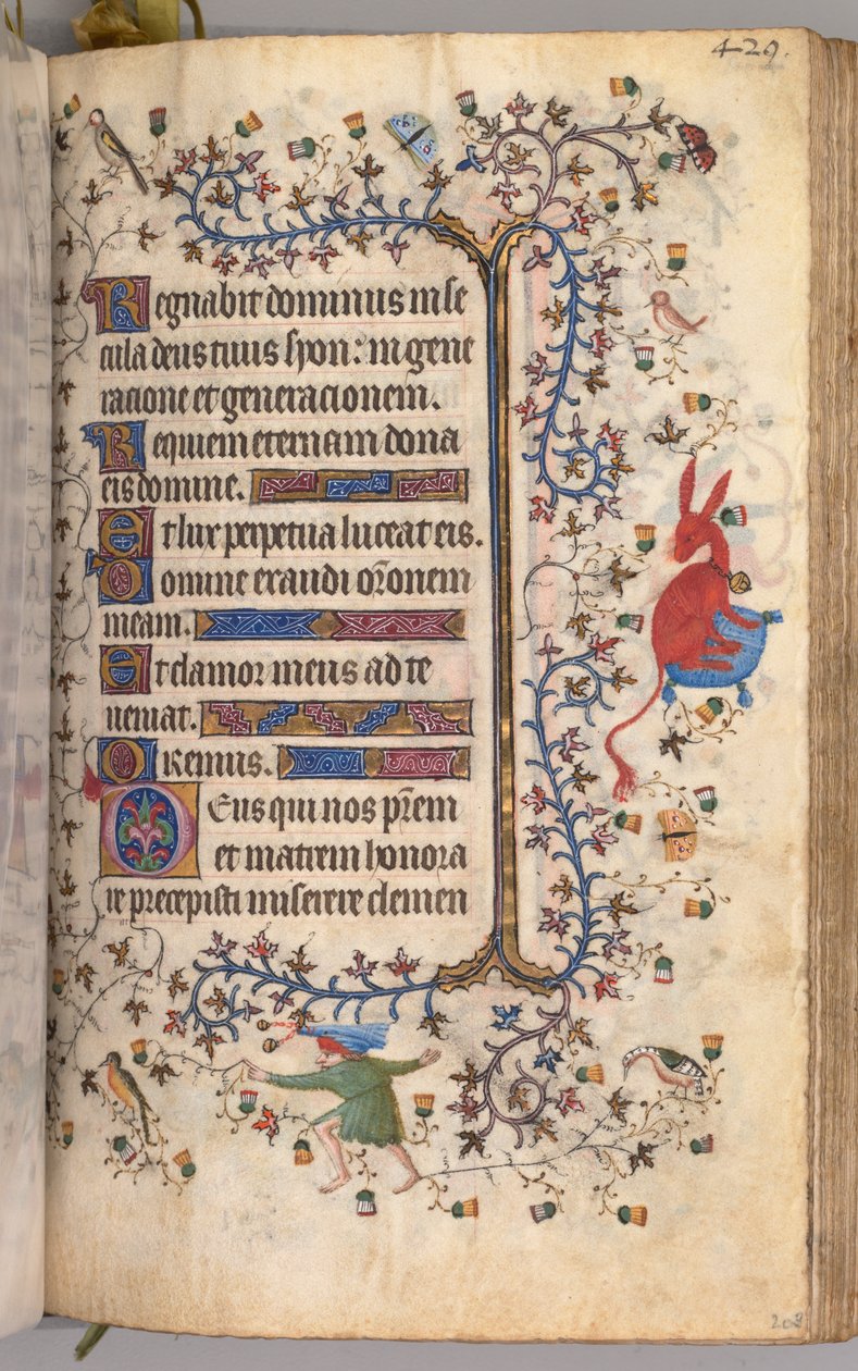 Horas de Carlos el Noble, Rey de Navarra 1361-1425: fol. 209r, Texto, c. 1405 de Master of the Brussels Initials and Associates