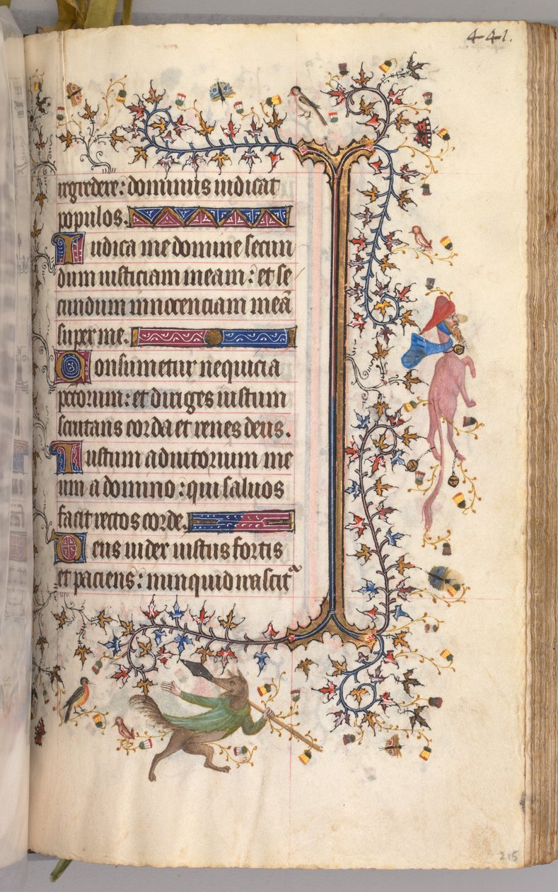 Horas de Carlos el Noble, Rey de Navarra 1361-1425: fol. 215r, Texto de Master of the Brussels Initials and Associates