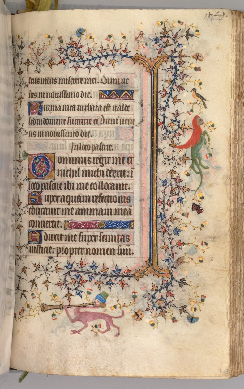 Horas de Carlos el Noble, Rey de Navarra 1361-1425: fol. 219r, Texto, c. 1405 de Master of the Brussels Initials and Associates