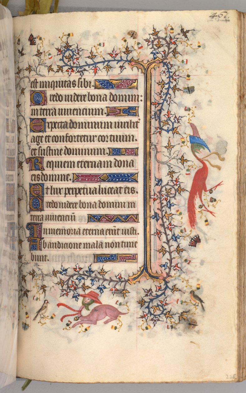 Horas de Carlos el Noble, Rey de Navarra 1361-1425: fol. 225r, Texto, c. 1405 de Master of the Brussels Initials and Associates