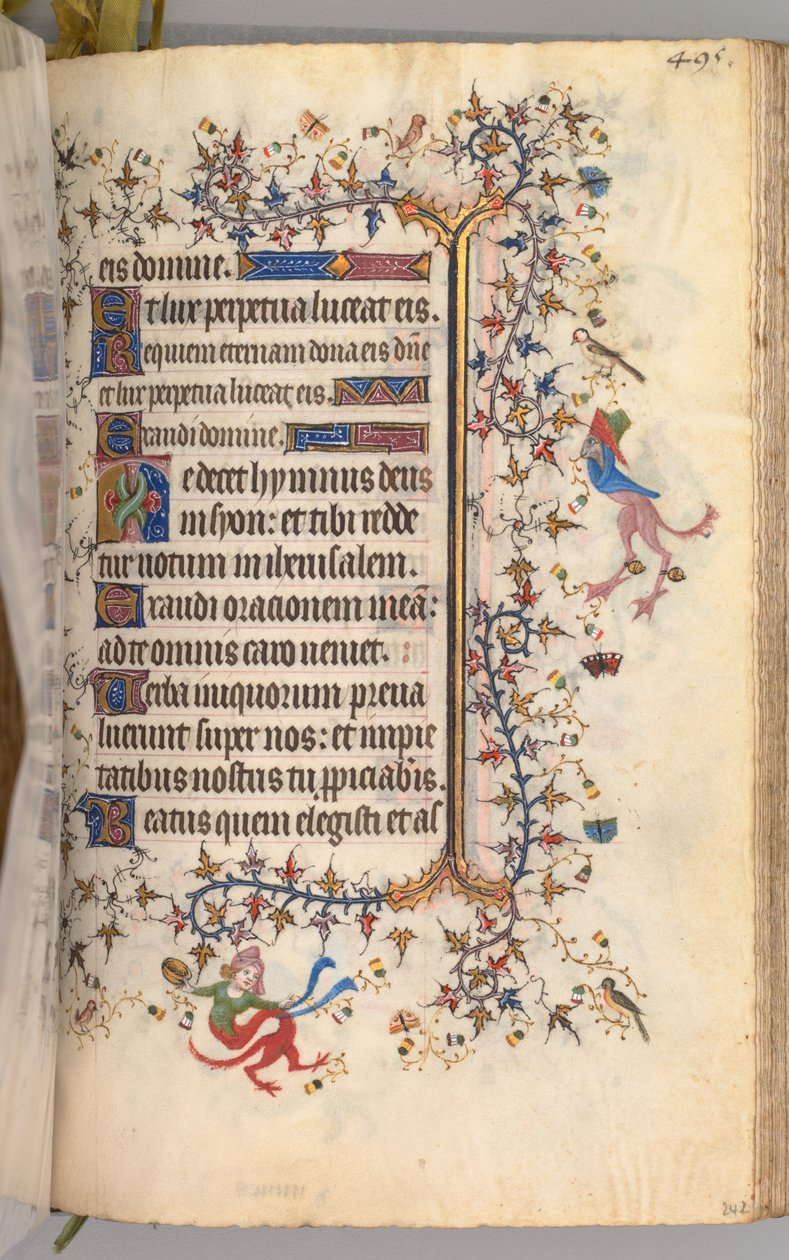 Horas de Carlos el Noble, Rey de Navarra 1361-1425: fol. 242r, Texto, c. 1405 de Master of the Brussels Initials and Associates