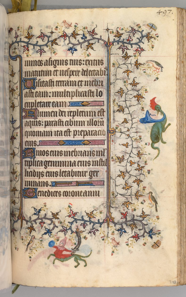 Horas de Carlos el Noble, Rey de Navarra 1361-1425: fol. 243r, Texto, c. 1405 de Master of the Brussels Initials and Associates