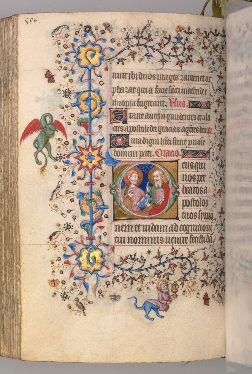 Horas de Carlos el Noble, Rey de Navarra 1361-1425, fol. 269v, SS. Simón y Judas, c. 1405 de Master of the Brussels Initials and Associates