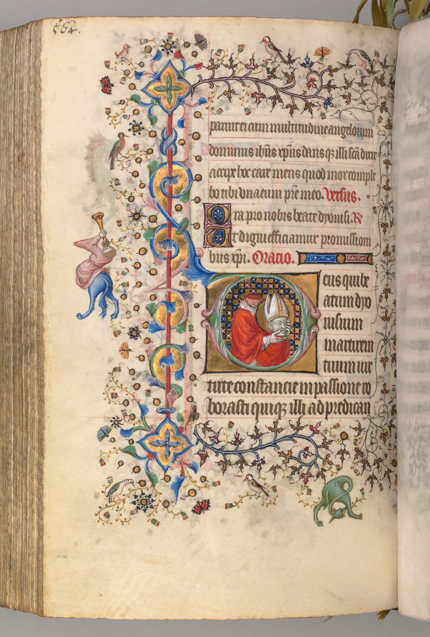 Horas de Carlos el Noble, Rey de Navarra 1361-1425, fol. 276v, San Denis, c. 1405 de Master of the Brussels Initials and Associates