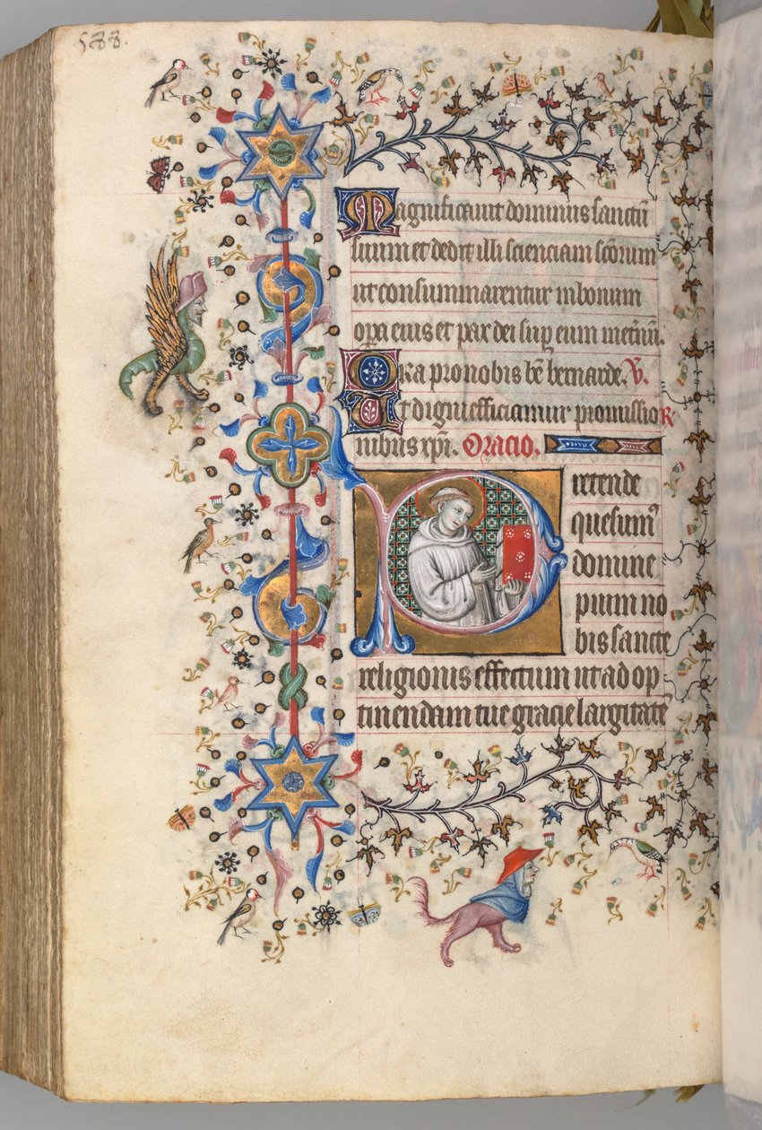 Horas de Carlos el Noble, Rey de Navarra 1361-1425, fol. 288v, San Hervard, c. 1405 de Master of the Brussels Initials and Associates