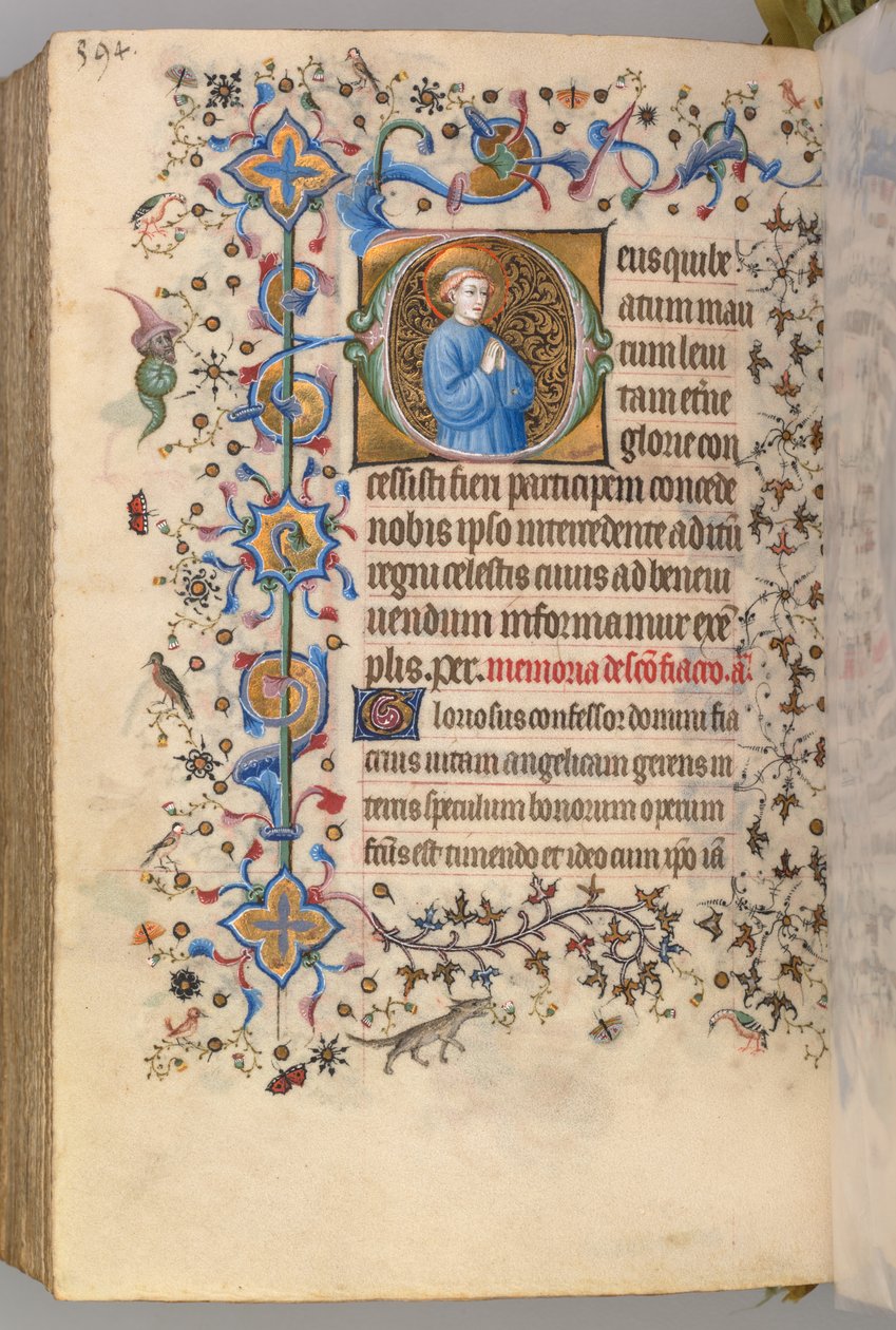 Horas de Carlos el Noble, Rey de Navarra 1361-1425, fol. 291v, Texto, c. 1405 de Master of the Brussels Initials and Associates