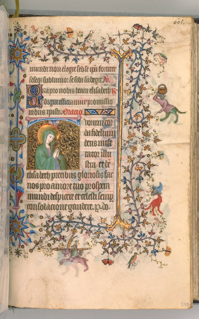 Horas de Carlos el Noble, Rey de Navarra, fol. 297r, Santa Isabel de Master of the Brussels Initials and Associates