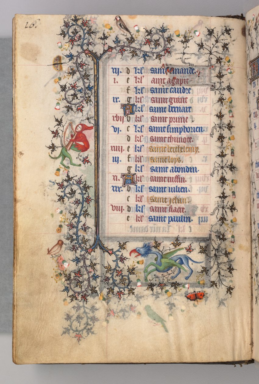 Horas de Carlos el Noble, Rey de Navarra: fol. 8v, Agosto de Master of the Brussels Initials and Associates