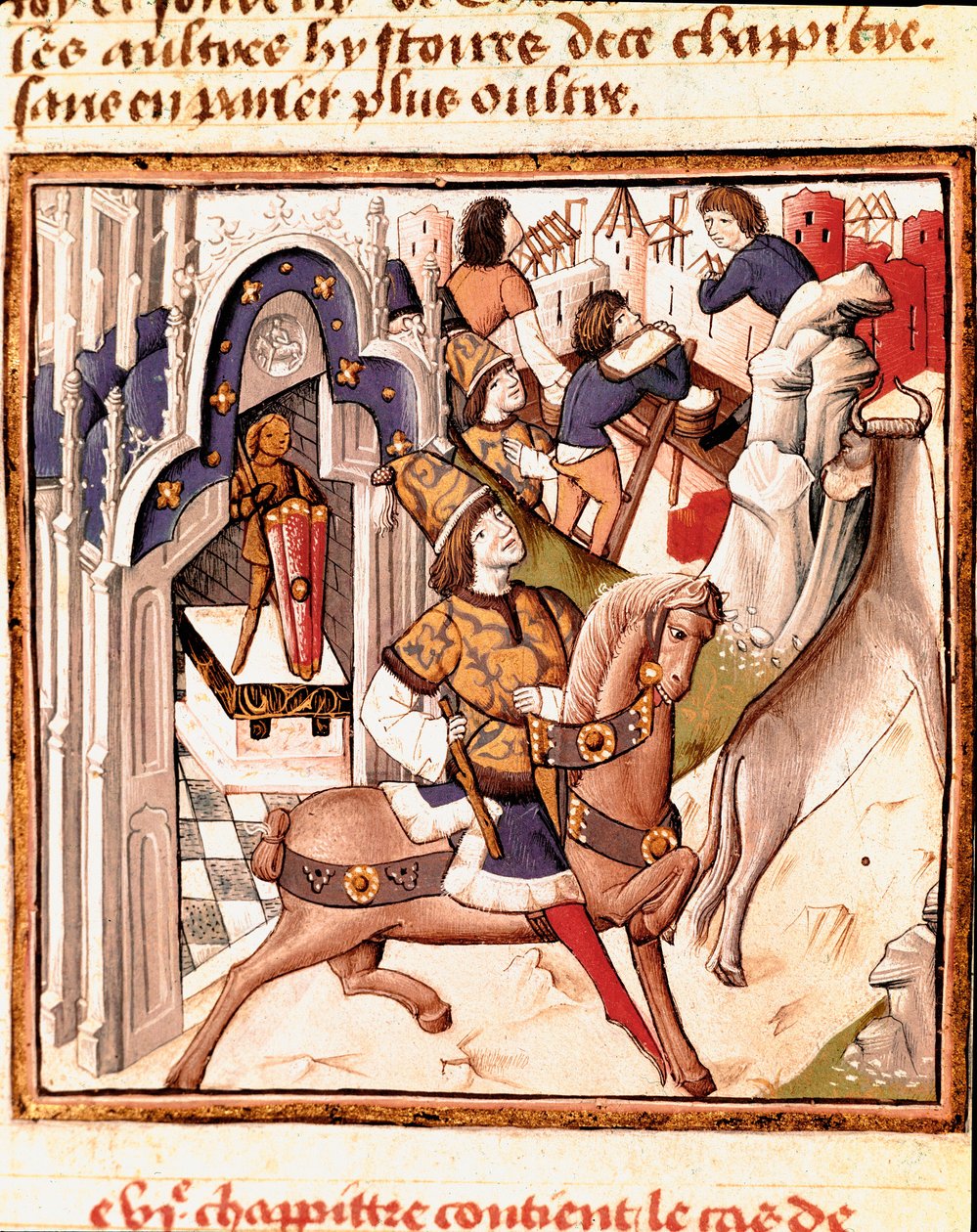 Representación de Cadmo, fundador de la ciudad de Tebas en la antigua Grecia de Master of the Champion des Dames