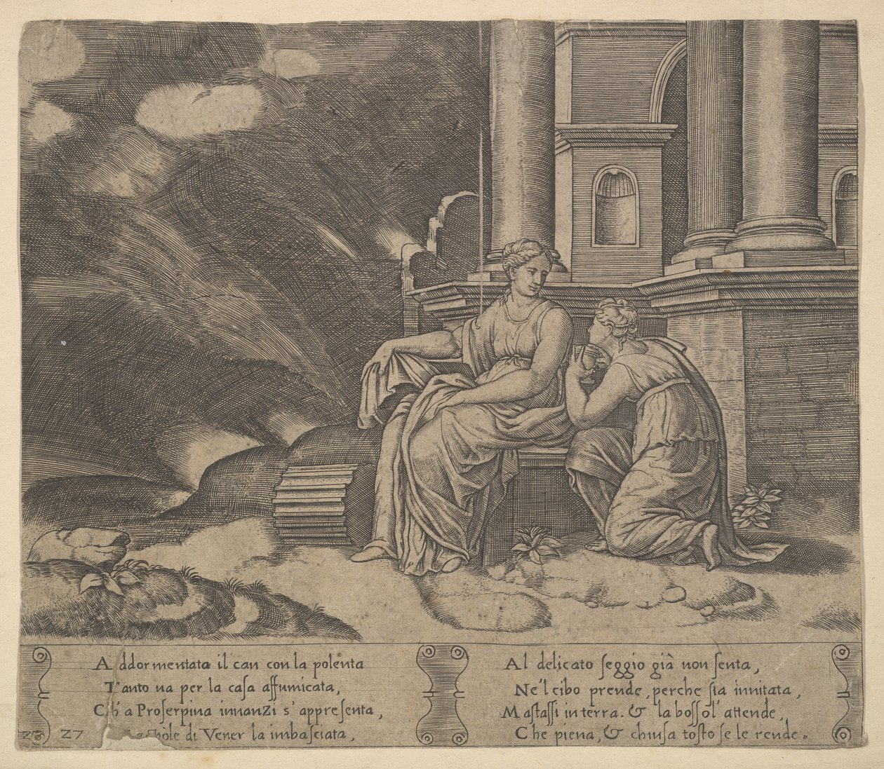 Placa 27: Proserpina da a Psique la caja de belleza, de 