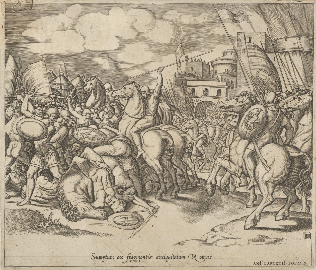 Speculum Romanae Magnificentiae: La Victoria de Escipión [sobre Sifax], siglo XVI de Master of the Die