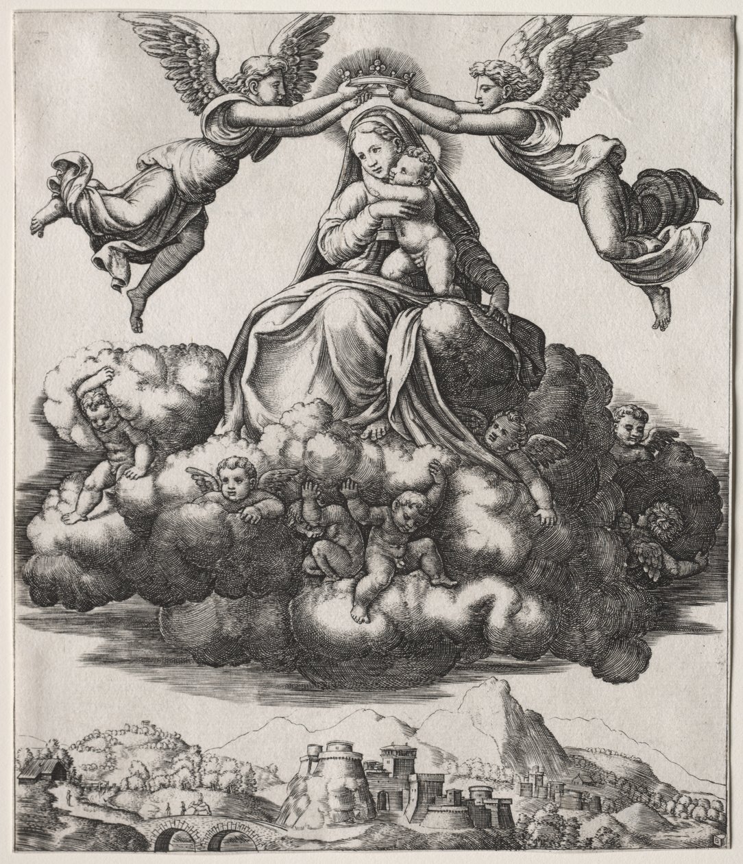 La coronación de la Virgen de Master of the Die