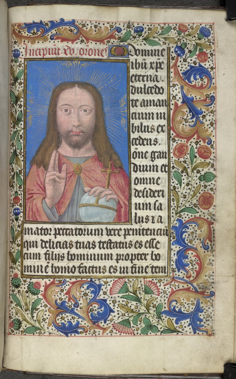 Bendición de Cristo de Master of the Dresden Prayer Books