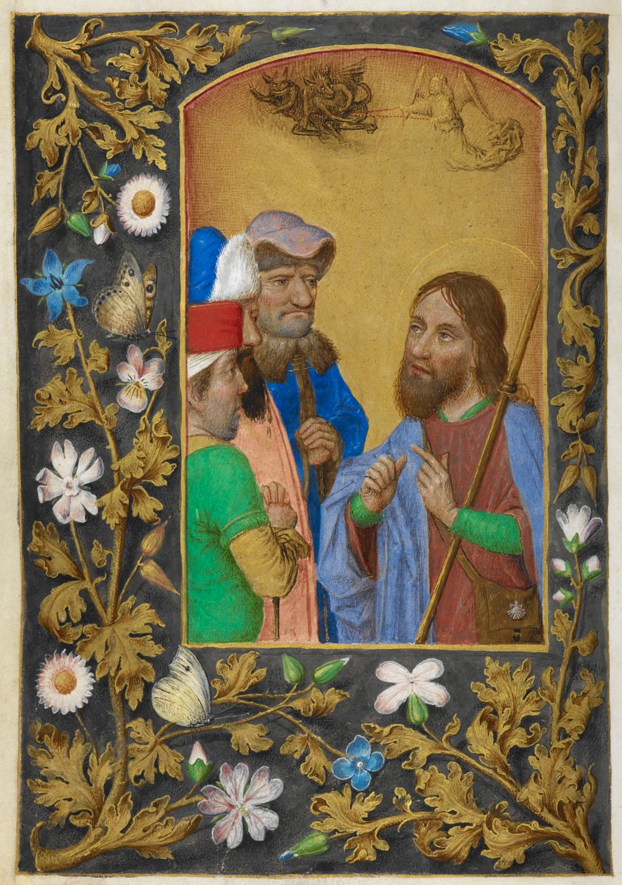 Santiago el Mayor predicando. de Master of the Dresden Prayer Books