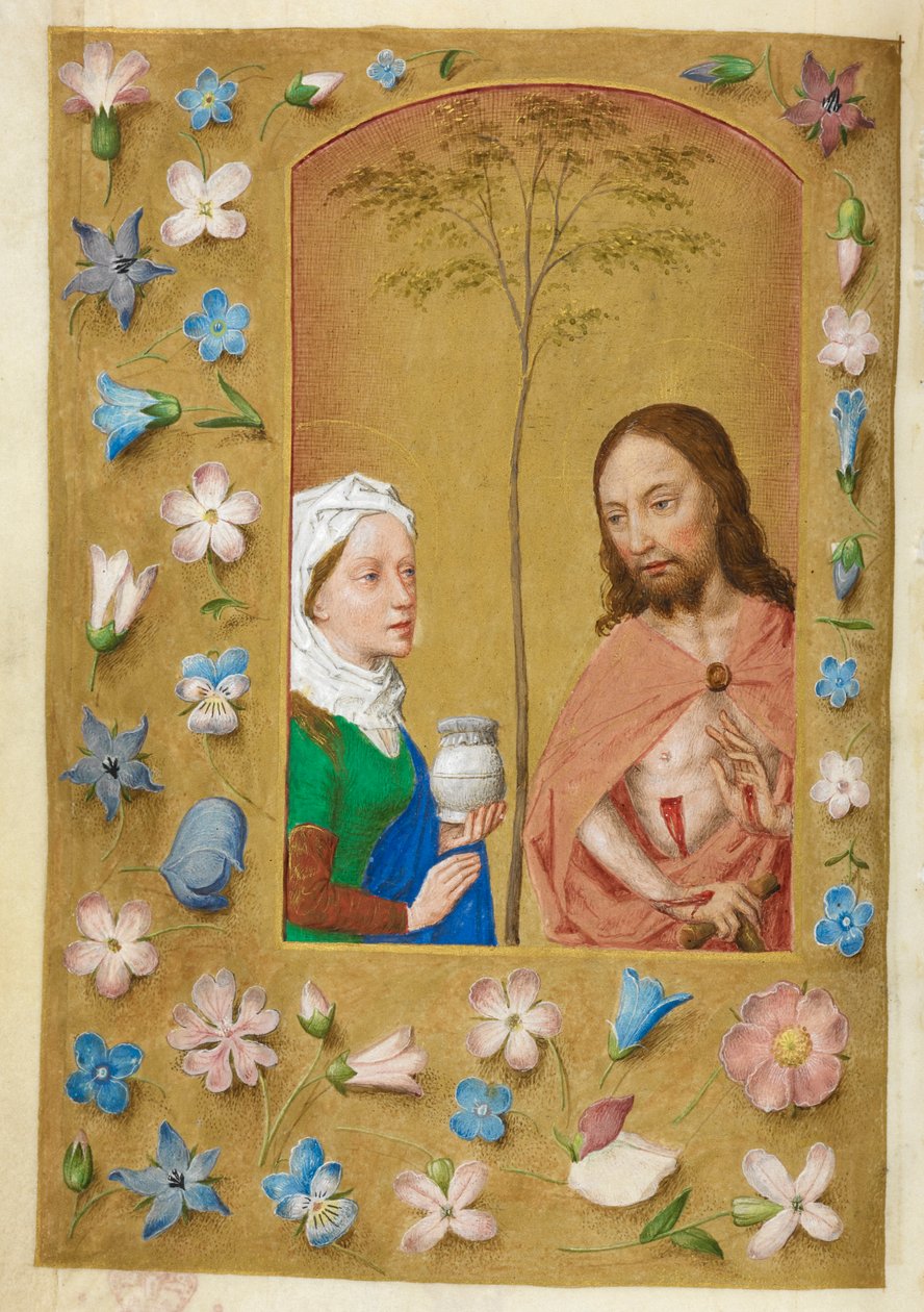 El Varón de Dolores y María Magdalena. de Master of the Dresden Prayer Books