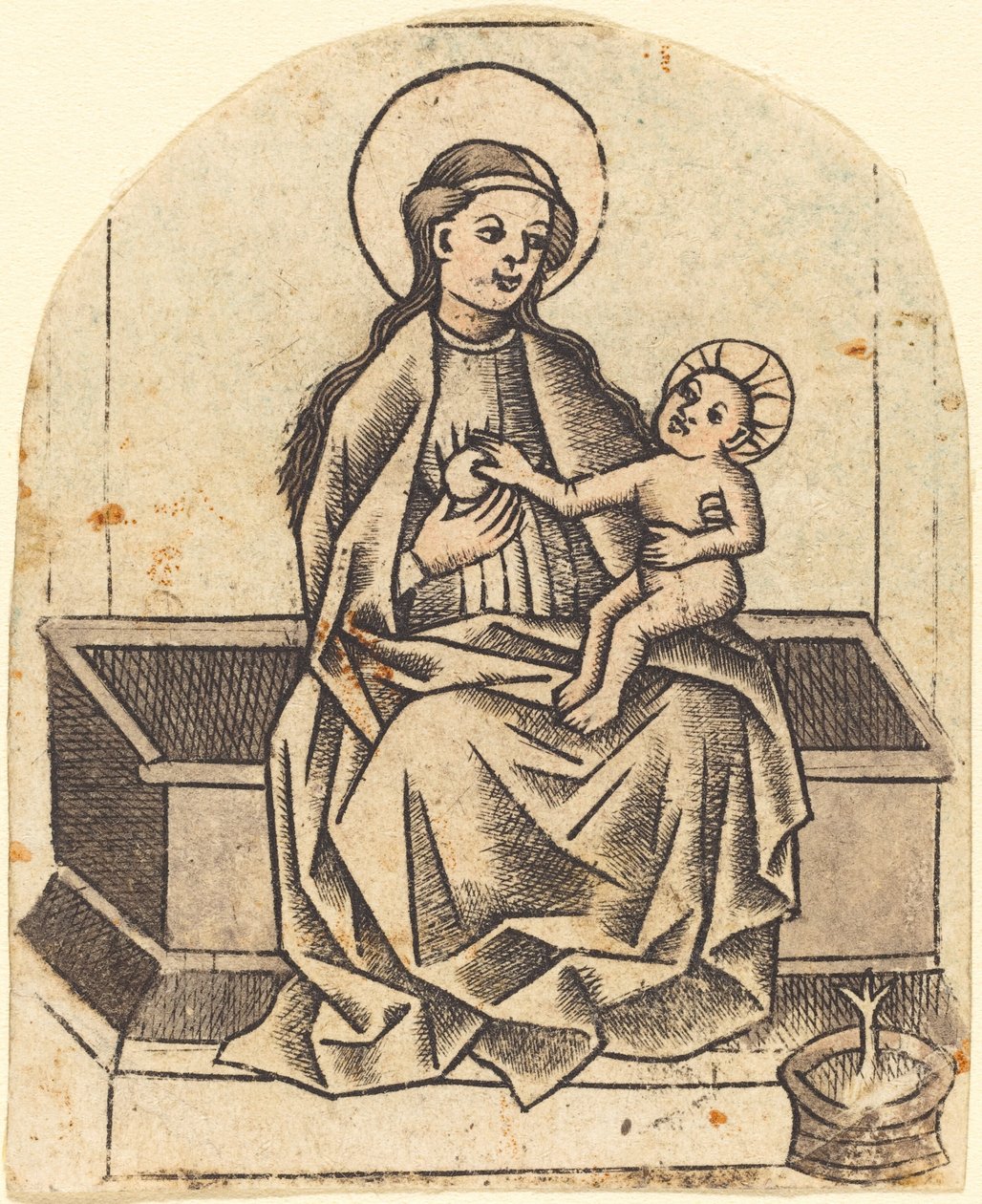 Madonna y Niño de Master of the Dutuit Mount of Olives