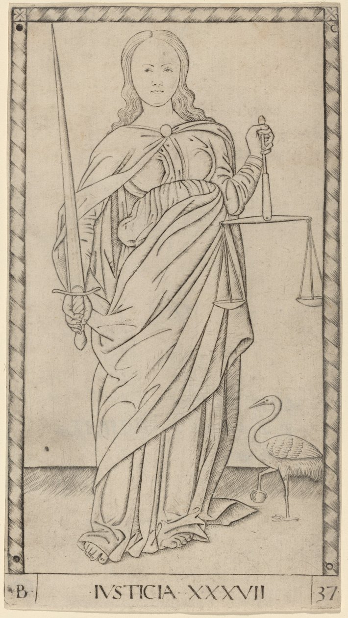 Justicia de Master of the E Series Tarocchi