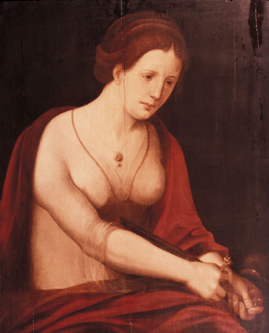 La muerte de Lucrecia de Master of the Female Half Lengths