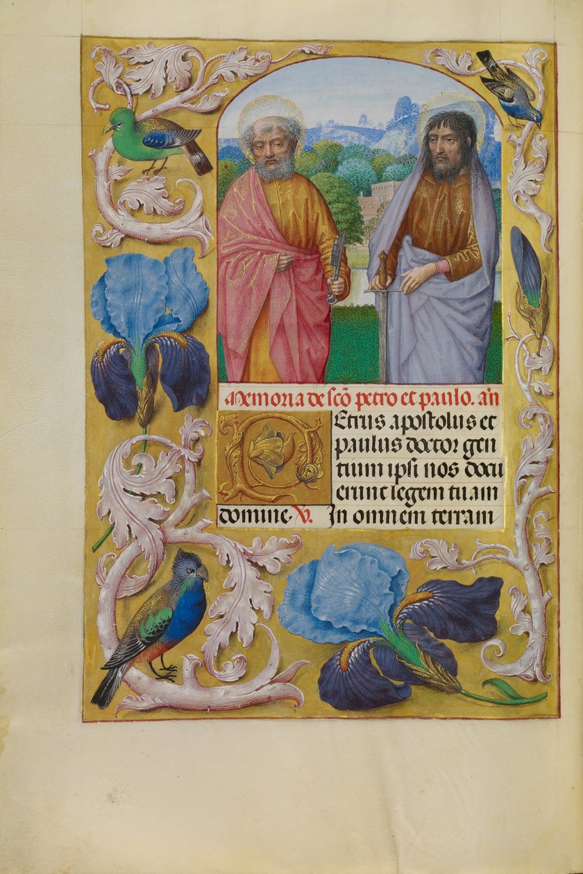 Santos Pedro y Pablo de Master of the First Prayer Book of Maximilian
