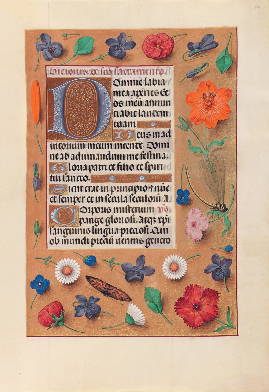Horas de la Reina Isabel la Católica, Reina de España: Fol.44r, c. 1500 de Master of the First Prayerbook of Maximillian