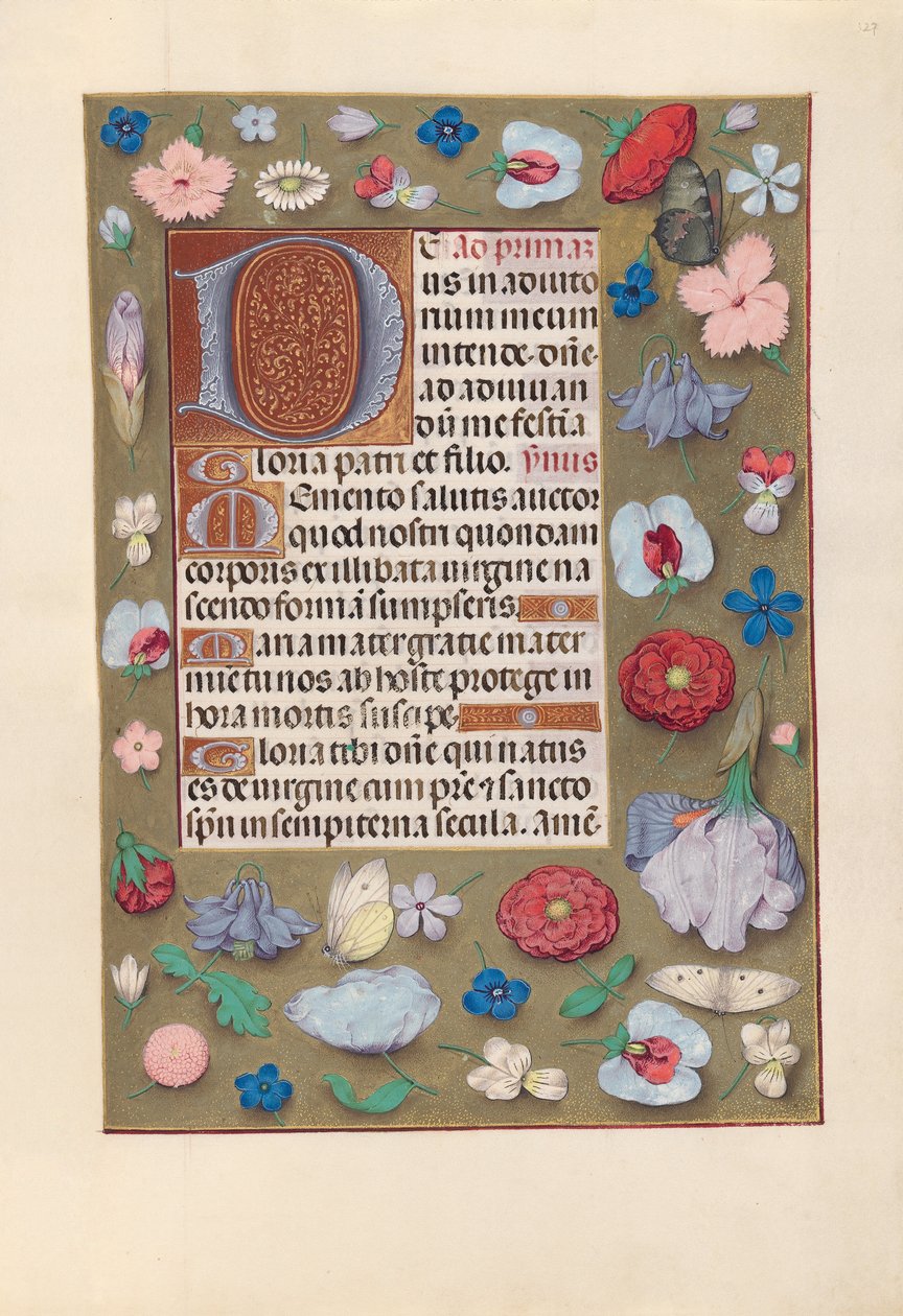 Horas de la Reina Isabel la Católica, Reina de España: Fol. 127r, c. 1500 de Master of the First Prayerbook of Maximillian