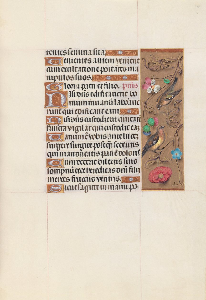 Horas de la Reina Isabel la Católica, Reina de España: Fol. 143r, c. 1500 de Master of the First Prayerbook of Maximillian