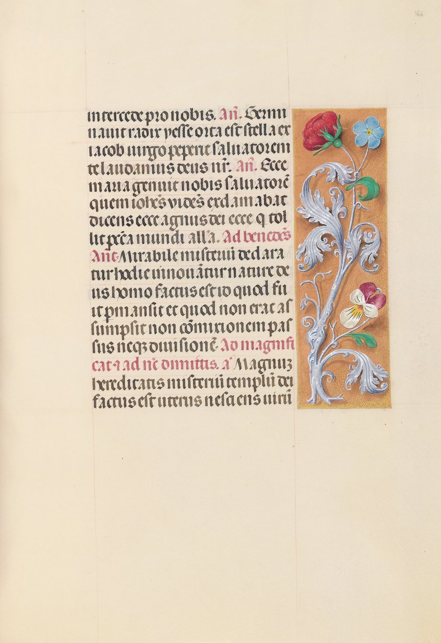 Horas de la Reina Isabel la Católica, Reina de España: Fol. 166r, c. 1500 de Master of the First Prayerbook of Maximillian