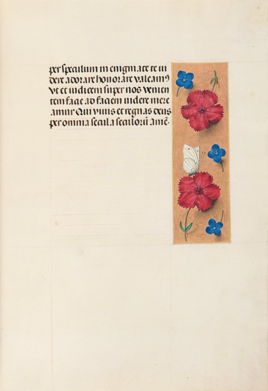 Horas de la Reina Isabel la Católica, Reina de España: Fol. 16r, c. 1500 de Master of the First Prayerbook of Maximillian