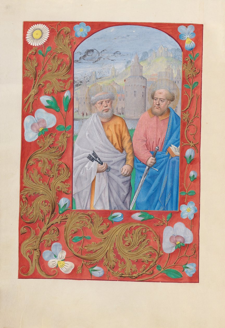 Horas de la Reina Isabel la Católica, Reina de España: Fol. 173v, Santos Pedro y Pablo de Master of the First Prayerbook of Maximillian