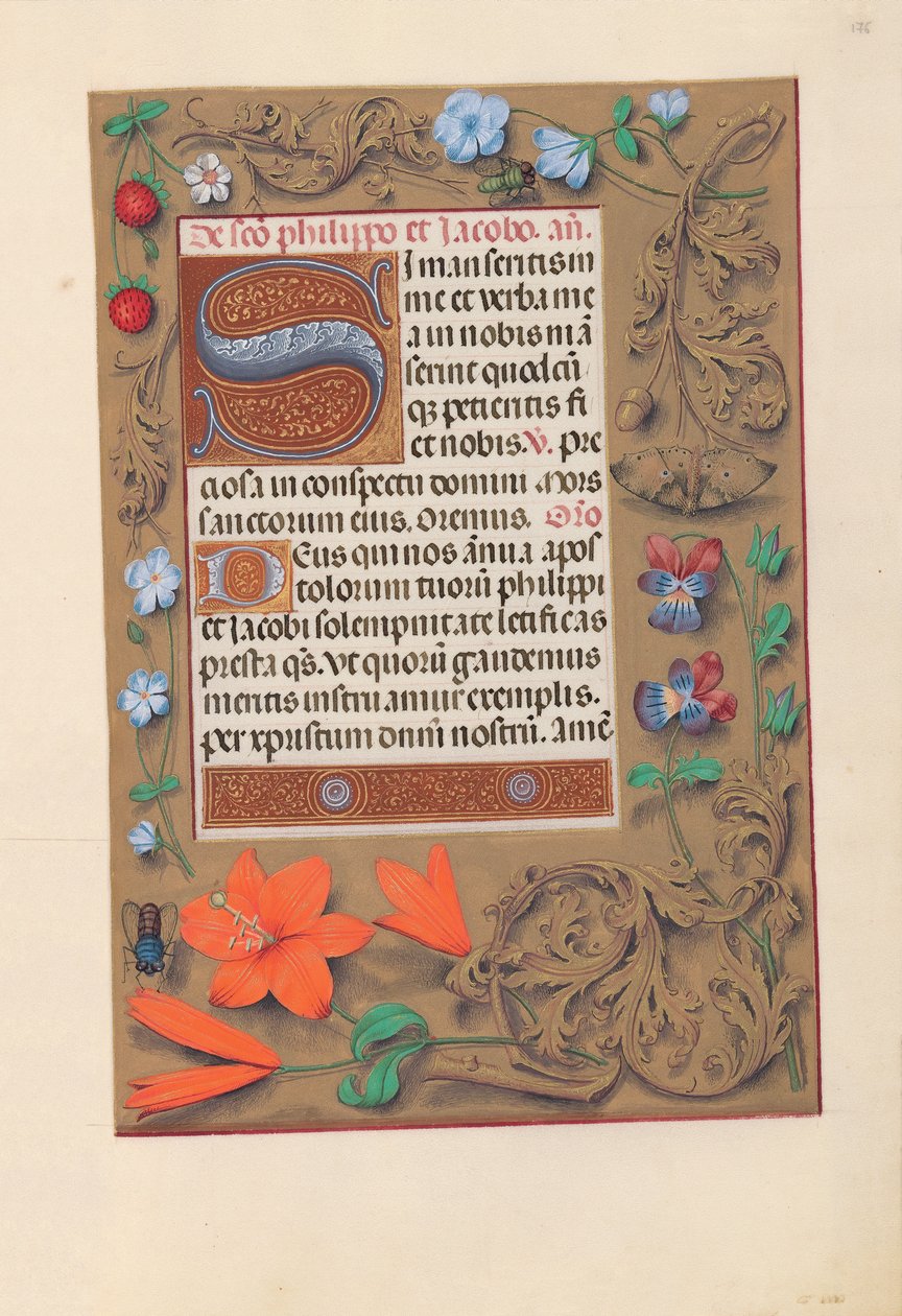 Horas de la Reina Isabel la Católica, Reina de España: Fol. 176r, c. 1500 de Master of the First Prayerbook of Maximillian