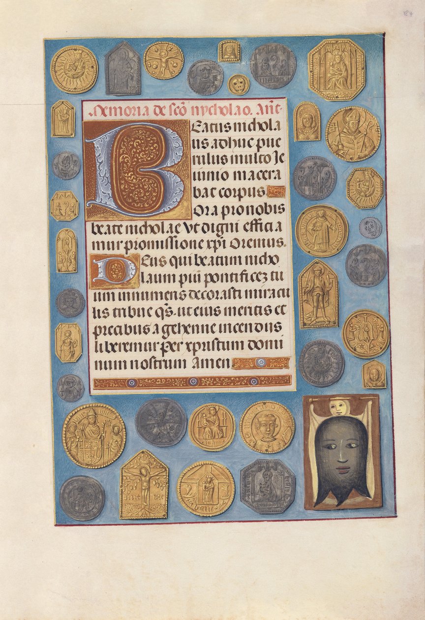 Horas de la Reina Isabel la Católica, Reina de España: Fol. 184r, c. 1500 de Master of the First Prayerbook of Maximillian
