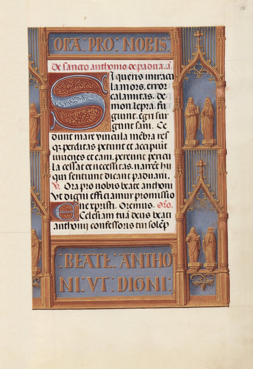 Horas de la Reina Isabel la Católica, Reina de España: Fol. 188r, c. 1500 de Master of the First Prayerbook of Maximillian
